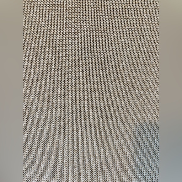 Wilfred Aritzia Knit Woven Crochet Silhouette Cream Beige Midi Fishtail Dress - Picture 6 of 11